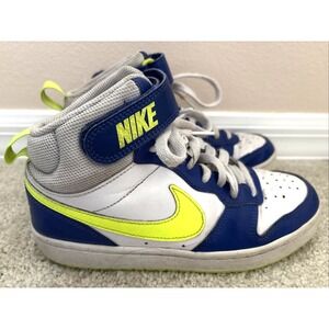 Nike Big Kids Shoes Sneakers Court Borough Mid 2 Blue Green White HJ9241-488 4Y